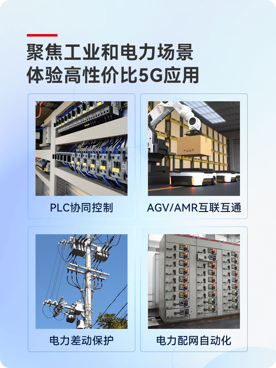 PLC協(xié)同控制 AGV/AMR互聯(lián)互通 電力差動保護 電力配網(wǎng)自動化