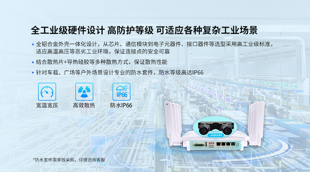 專業(yè)的防水套件，防水等級高達(dá)IP66